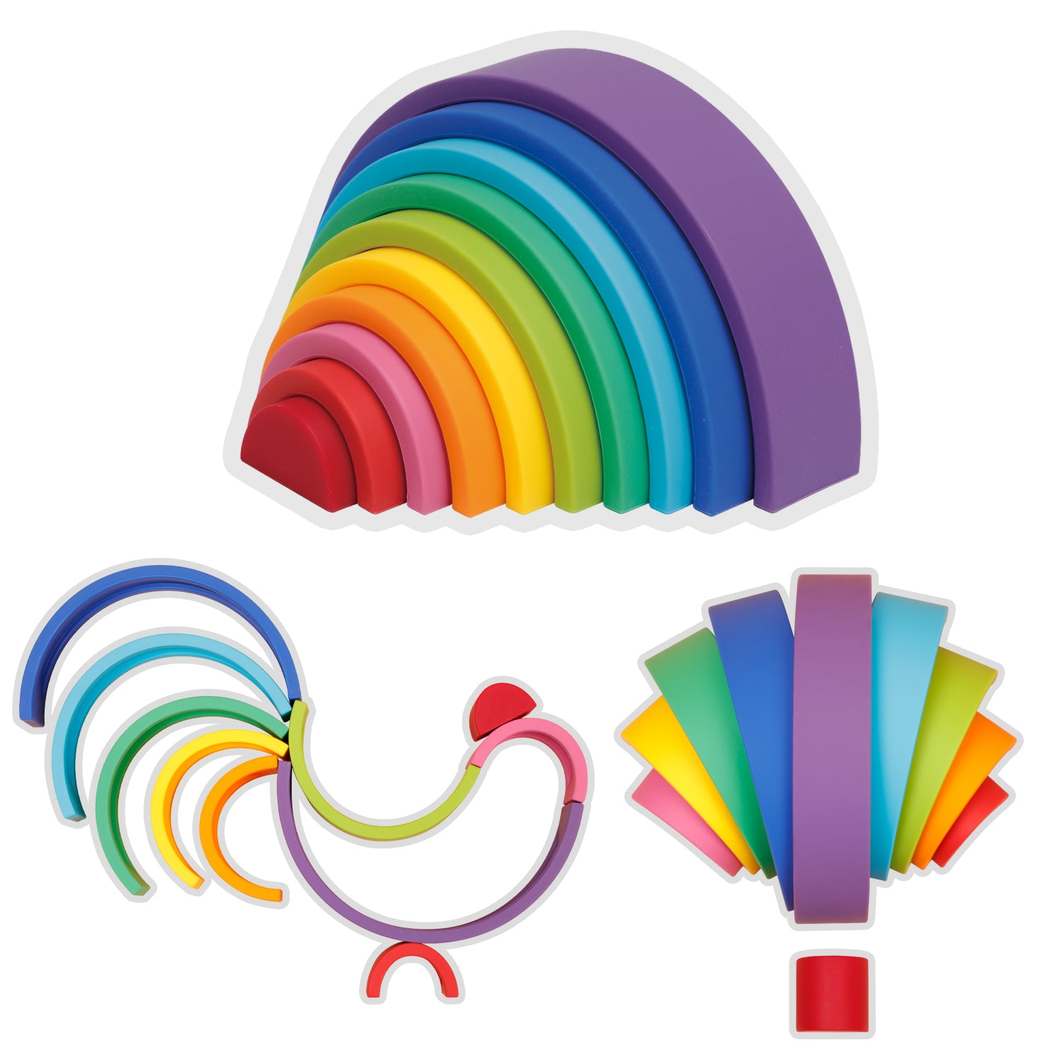 Stackable 2024 rainbow toy