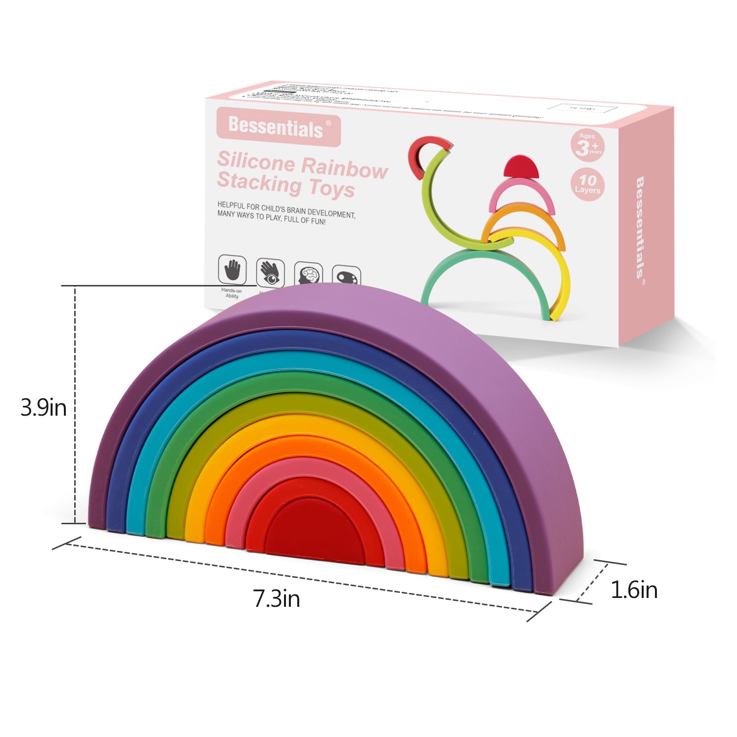 Stackable best sale rainbow toy