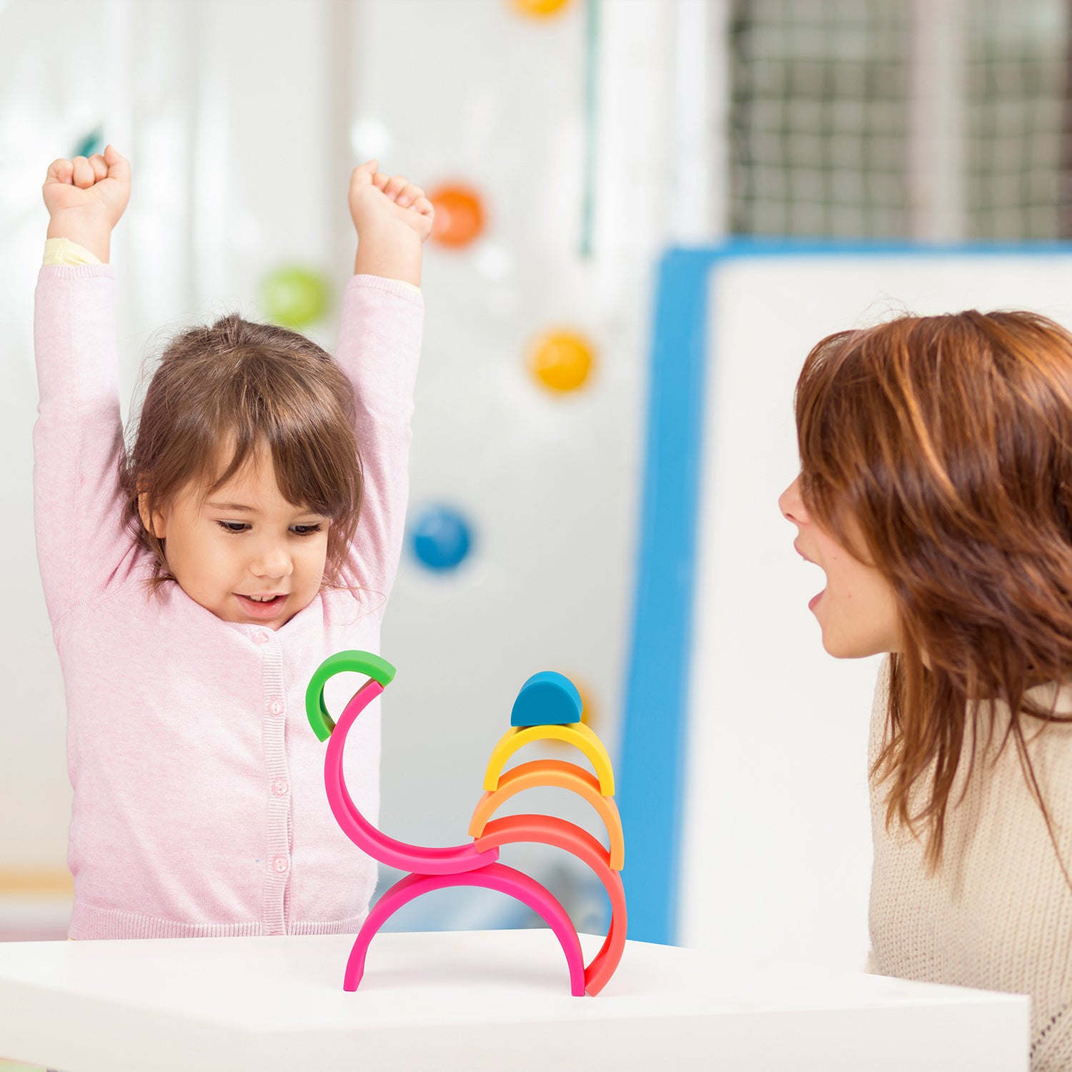 Silicone Stacking Rainbow Toy